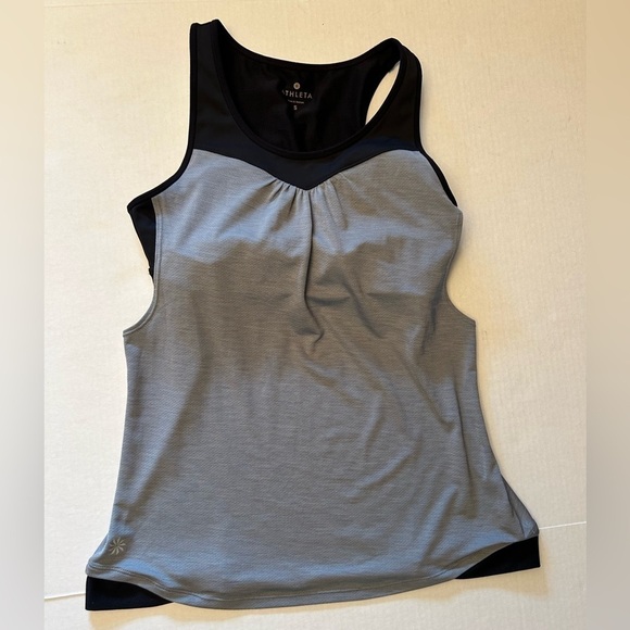 Athleta Freedom Super Charged mesh tank w/ built in sports bra Sz-S Z3 - Picture 6 of 11